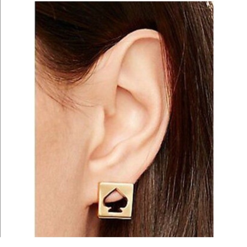 kate spade Gold Cut Out Stud Earrings
